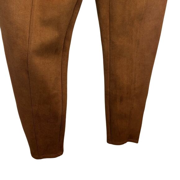 SPANX Womens Faux Suede Classic Shaping Leggings Caramel Size Large 20322R y2k - Picture 7 of 7
